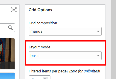 grid layout mode