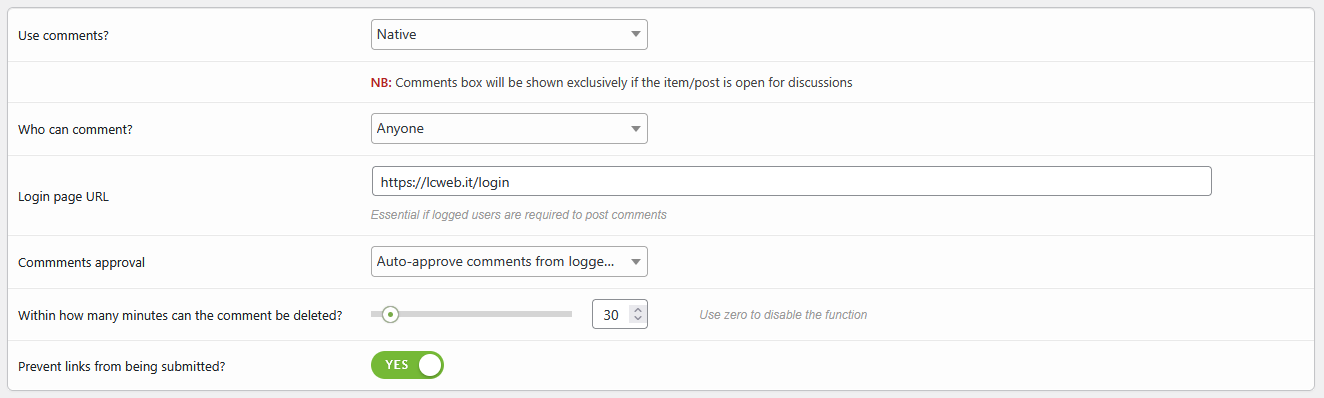self-hosted comments
